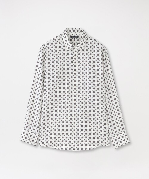 LOVELESS(ラブレス)の「ジオメトリックプリントシャツ(シャツ/ブラウス・メンズ・ホワイト系その他/ブルー系その他7・M/L)」の1枚目の写真