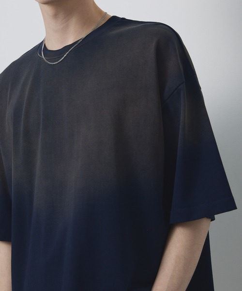 CIYOT(シヨウト)の「【CIYOT】USAコットン レギュラーフィット グラデーション クルーネック半袖Tシャツ<接触冷感・UVカット>(Tシャツ/カットソー・メンズ・グレー/チャコールグレー/ブルー/ブラック・S/M/L)」の9枚目の写真