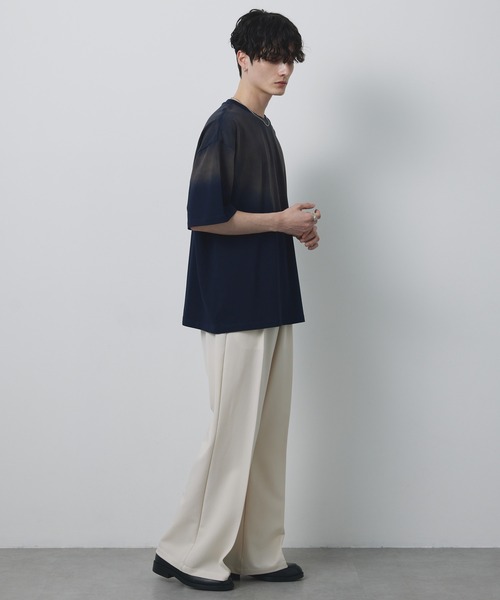CIYOT(シヨウト)の「【CIYOT】USAコットン レギュラーフィット グラデーション クルーネック半袖Tシャツ<接触冷感・UVカット>(Tシャツ/カットソー・メンズ・グレー/チャコールグレー/ブルー/ブラック・S/M/L)」の12枚目の写真