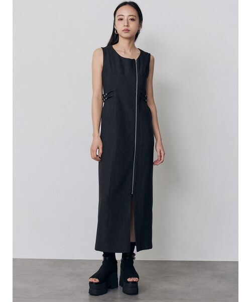 MURUA（ムルーア）の「デニムライクワンピース（ワンピース・レディース・インディゴブルー/ブラック・2/1）」の3枚目の写真