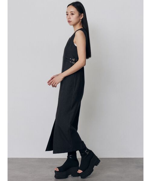 MURUA（ムルーア）の「デニムライクワンピース（ワンピース・レディース・インディゴブルー/ブラック・2/1）」の5枚目の写真