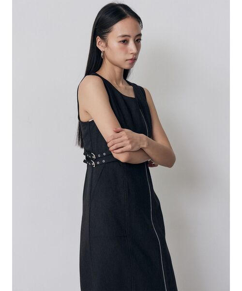 MURUA（ムルーア）の「デニムライクワンピース（ワンピース・レディース・インディゴブルー/ブラック・2/1）」の10枚目の写真