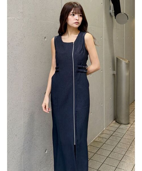 MURUA（ムルーア）の「デニムライクワンピース（ワンピース・レディース・インディゴブルー/ブラック・2/1）」の16枚目の写真