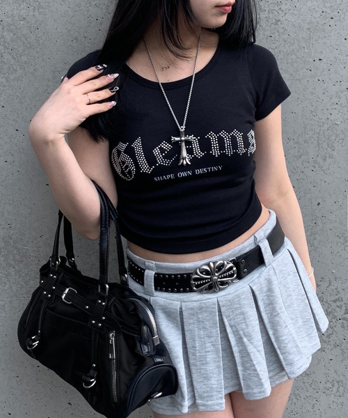 lilful(リルフル)の「【26年春夏新作】アソートデザイン クロップドピチT ビジュー ラインストーン スタッズ(Tシャツ/カットソー・レディース・グレー系その他3/ブラック系その他3/ホワイト系その他3/グレー/ブラック系その他/ホワイト系その他2/ブラック/グレー系その他/ブラック系その他2/ホワイト/ホワイト系その他/グレー系その他2/ホワイト系その他4/ブラック系その他4・F)」の16枚目の写真