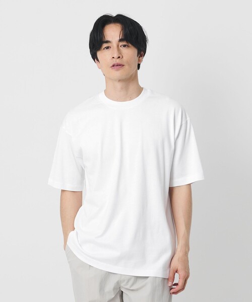 BEAUTY&YOUTH UNITED ARROWS(ビューティーアンドユースユナイテッドアローズ)の「ギザコットン スパーブ クルーネック Tシャツ(Tシャツ/カットソー・メンズ・その他1/ホワイト/ブラック/ライム・XL/M/S/L)」の2枚目の写真