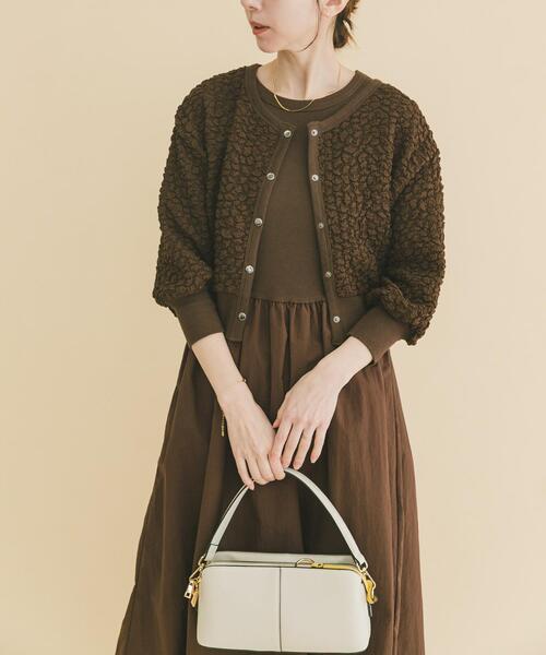 ITEMS URBANRESEARCH(アイテムズ アーバンリサーチ)の「フクレジャガードセットワンピ(ワンピース・レディース・ブラック/ブラウン・FREE)」の16枚目の写真