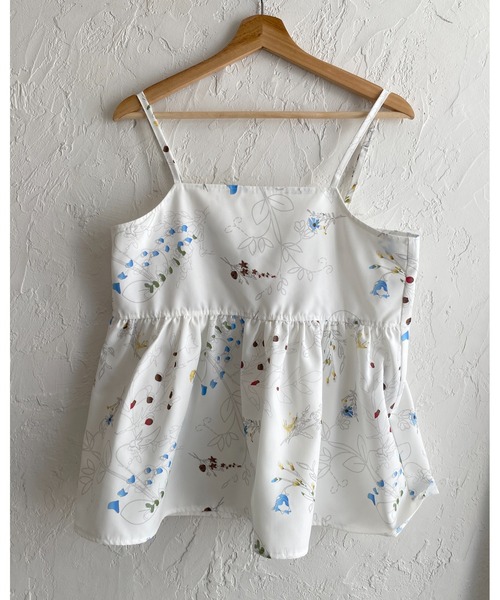 She's Closet(シーズクローゼット)の「フレア フラワープリント 花柄 ペプラムキャミソール ビスチェ(キャミソール・レディース・ネイビー/オフホワイト/ブラック・FREE)」の22枚目の写真