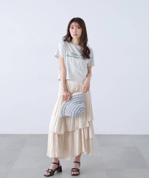 FREE'S MART（フリーズマート）の「◆ロゴプリントコンパクトＴシャツ（Tシャツ/カットソー・レディース・ブラック/ホワイト系その他/ホワイト/ブルー・FREE）」の19枚目の写真
