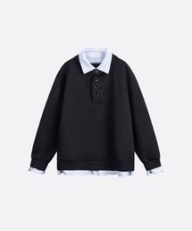 U:UME（ユーム）の「Fake Two Shirt Patchwork Sweat（スウェット）」