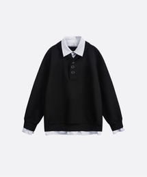 U:UME（ユーム）の「Fake Two Shirt Patchwork Sweat（スウェット）」