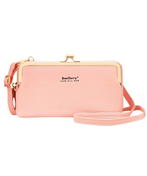 BACKYARD FAMILY（バックヤードファミリー）の「スマホポーチ お財布ポシェット blbag01（ショルダーバッグ・レディース・スモークピンク/レッド/ブラック/イエロー/グレー/ブルー/ライトピンク・FREE）」の6枚目の写真