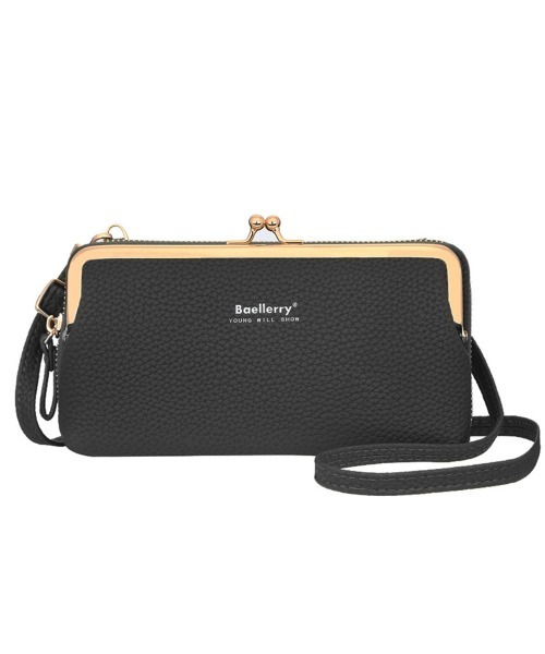 BACKYARD FAMILY（バックヤードファミリー）の「スマホポーチ お財布ポシェット blbag01（ショルダーバッグ・レディース・スモークピンク/レッド/ブラック/イエロー/グレー/ブルー/ライトピンク・FREE）」の2枚目の写真