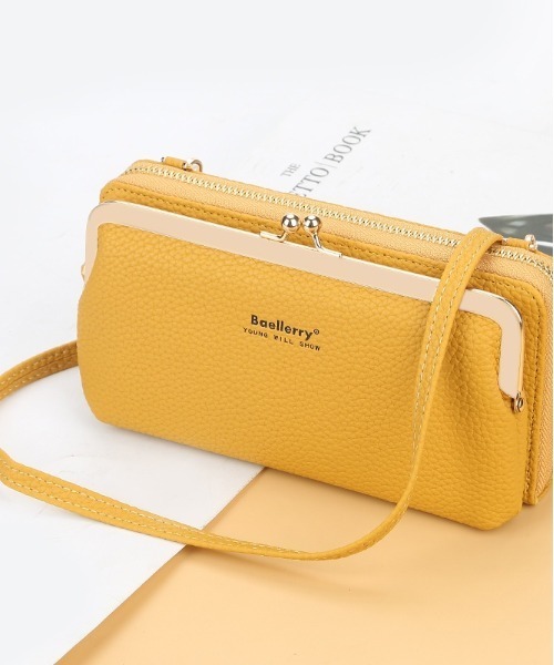 BACKYARD FAMILY（バックヤードファミリー）の「スマホポーチ お財布ポシェット blbag01（ショルダーバッグ・レディース・スモークピンク/レッド/ブラック/イエロー/グレー/ブルー/ライトピンク・FREE）」の8枚目の写真