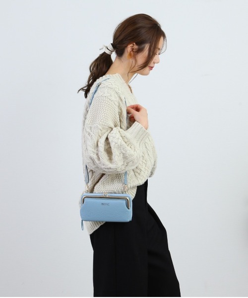 BACKYARD FAMILY（バックヤードファミリー）の「スマホポーチ お財布ポシェット blbag01（ショルダーバッグ・レディース・スモークピンク/レッド/ブラック/イエロー/グレー/ブルー/ライトピンク・FREE）」の20枚目の写真