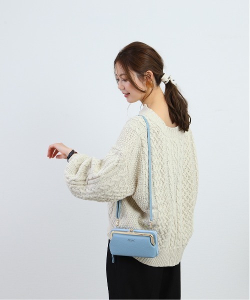 BACKYARD FAMILY（バックヤードファミリー）の「スマホポーチ お財布ポシェット blbag01（ショルダーバッグ・レディース・スモークピンク/レッド/ブラック/イエロー/グレー/ブルー/ライトピンク・FREE）」の21枚目の写真