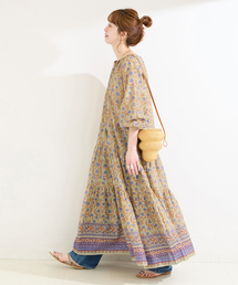 B.C STOCK | 手洗い可 / プリントギャザーボリュームワンピース(ワンピース)