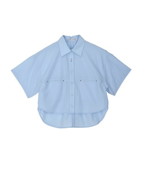 ELCHELE(エルチェレ)の「NECKTIE WITH CROPPED SHIRT(シャツ/ブラウス・レディース・ライトブルー/ピンク/オフホワイト・FREE)」の19枚目の写真