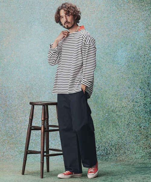 THEOREM(セオレム)の「mp14977- Hard Workers Wide Chino Pants ワイドチノパンツ(TRM-3661)(チノパンツ・メンズ・ネイビー/ベージュ/ブラック・S/L/M/XL)」の21枚目の写真