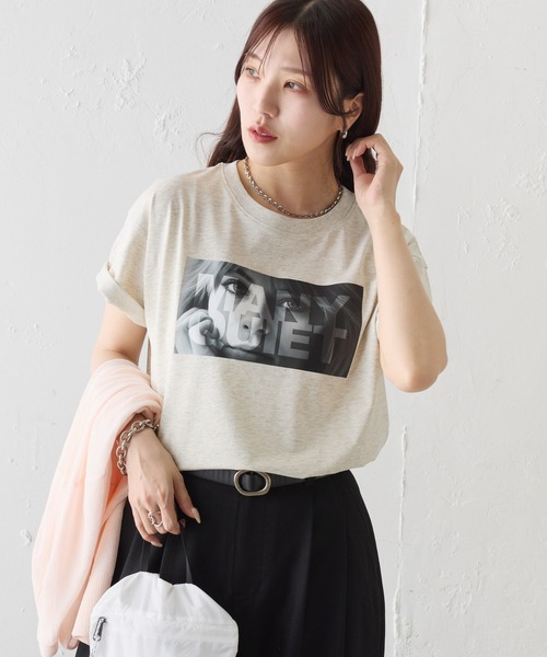 COLONY 2139（コロニートゥーワンスリーナイン）の「MANYQUIET ロゴTシャツ（Tシャツ/カットソー・レディース・ライトグレー/ホワイト/ブラック・FREE）」の13枚目の写真