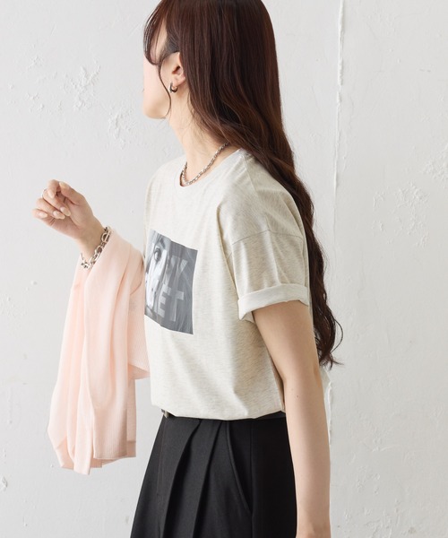 COLONY 2139（コロニートゥーワンスリーナイン）の「MANYQUIET ロゴTシャツ（Tシャツ/カットソー・レディース・ライトグレー/ホワイト/ブラック・FREE）」の12枚目の写真