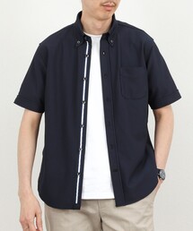 NOLLEY’S | 《ビジカジ対応》トリコットサッカーテープ ボタンダウン半袖シャツ 26SS(シャツ/ブラウス)