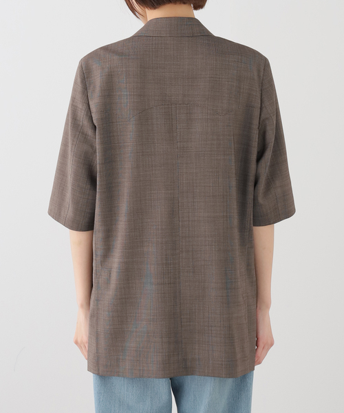 FRAMeWORK（フレームワーク）の「COUTURE D`ADAM/クチュールドアダム　別注ハーフスリーブDIXIE JK DOUBLE(ブラウン)（その他アウター・レディース・ブラウン・FREE）」の3枚目の写真
