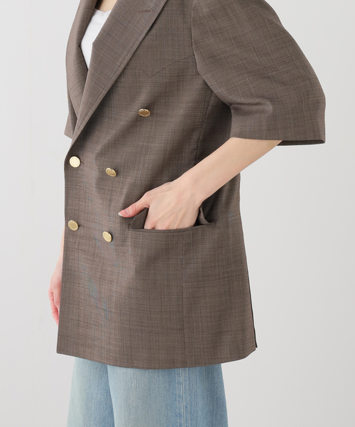 FRAMeWORK（フレームワーク）の「COUTURE D`ADAM/クチュールドアダム　別注ハーフスリーブDIXIE JK DOUBLE(ブラウン)（その他アウター・レディース・ブラウン・FREE）」の5枚目の写真