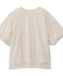 親子でリンクチュールレイヤードボリューム袖Tシャツ