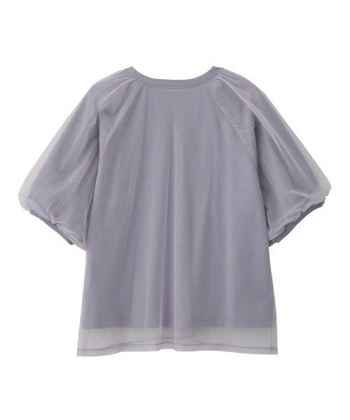 GITA（ジータ）の「親子でリンクチュールレイヤードボリューム袖Ｔシャツ（Tシャツ/カットソー・レディース・パープル系その他/アイボリー・M/L）」の4枚目の写真