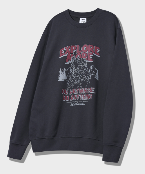 JEEP(ジープ)の「キャンピングベアラインオーバーサイズスウェット (JQ5TSU816DG)(スウェット・レディース・その他・X-LARGE/2XL/LARGE/MEDIUM/SMALL)」の4枚目の写真