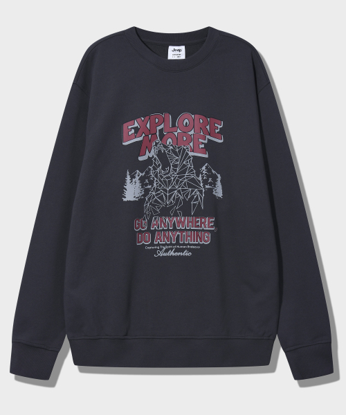 JEEP(ジープ)の「キャンピングベアラインオーバーサイズスウェット (JQ5TSU816DG)(スウェット・レディース・その他・X-LARGE/2XL/LARGE/MEDIUM/SMALL)」の2枚目の写真