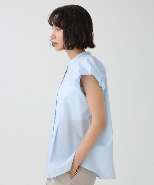 BABYLONE（バビロン）の「タックパフスリーブブラウス（シャツ/ブラウス・レディース・ブラック/ブルー/ホワイト・フリー）」の6枚目の写真