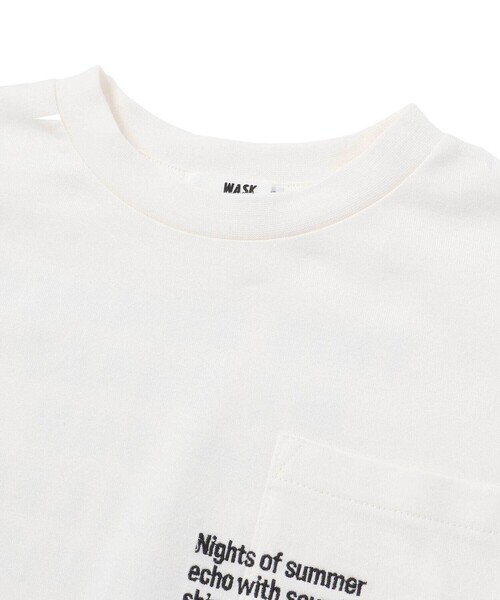 WASK(ワスク)の「【速乾】ドロストロゴポケットBIGTシャツ(Tシャツ/カットソー・キッズ・ホワイト/ブラック・150cm/160cm/140cm)」の13枚目の写真