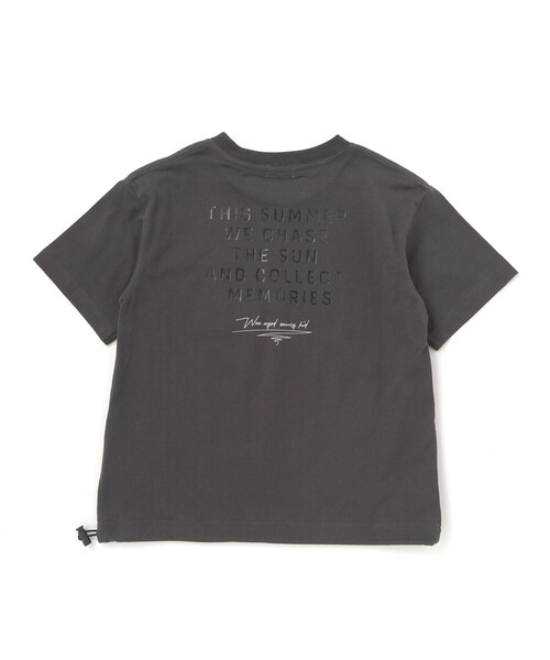 WASK(ワスク)の「【速乾】ドロストロゴポケットBIGTシャツ(Tシャツ/カットソー・キッズ・ホワイト/ブラック・150cm/160cm/140cm)」の5枚目の写真