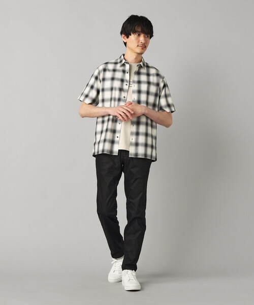 COMME CA MEN(コムサメン)の「オンブレチェック 半袖レギュラーカラーシャツ(シャツ/ブラウス・メンズ・ダークブラウン/グレー系その他・S/M/L)」の5枚目の写真