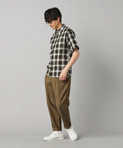 COMME CA MEN(コムサメン)の「オンブレチェック 半袖レギュラーカラーシャツ(シャツ/ブラウス・メンズ・ダークブラウン/グレー系その他・S/M/L)」の8枚目の写真