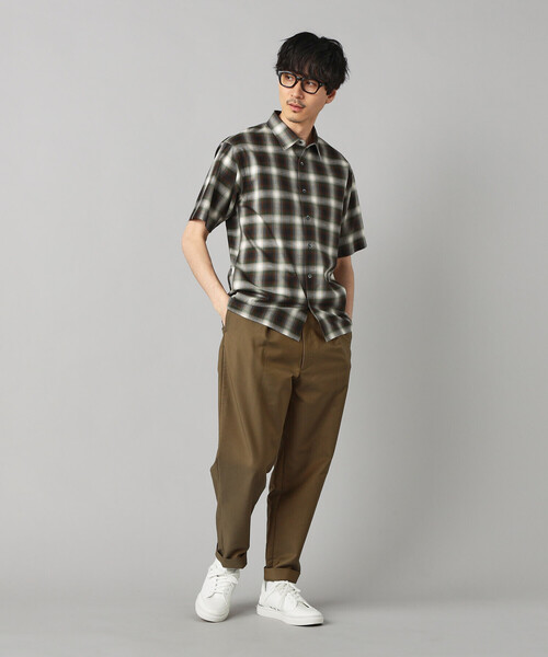 COMME CA MEN(コムサメン)の「オンブレチェック 半袖レギュラーカラーシャツ(シャツ/ブラウス・メンズ・ダークブラウン/グレー系その他・S/M/L)」の10枚目の写真
