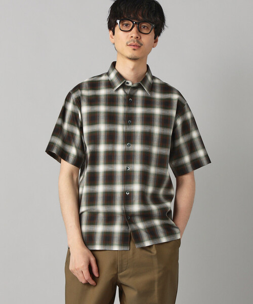 COMME CA MEN(コムサメン)の「オンブレチェック 半袖レギュラーカラーシャツ(シャツ/ブラウス・メンズ・ダークブラウン/グレー系その他・S/M/L)」の11枚目の写真