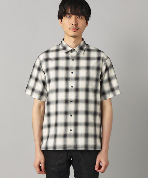 COMME CA MEN(コムサメン)の「オンブレチェック 半袖レギュラーカラーシャツ(シャツ/ブラウス・メンズ・ダークブラウン/グレー系その他・S/M/L)」の13枚目の写真