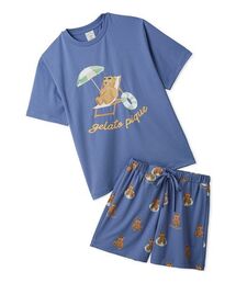gelato pique ジェラートピケ パジャマ ルームウェア ブルー gelato pique｜ジェラート ピケのルームウェア（ブルー・ネイビー/青色