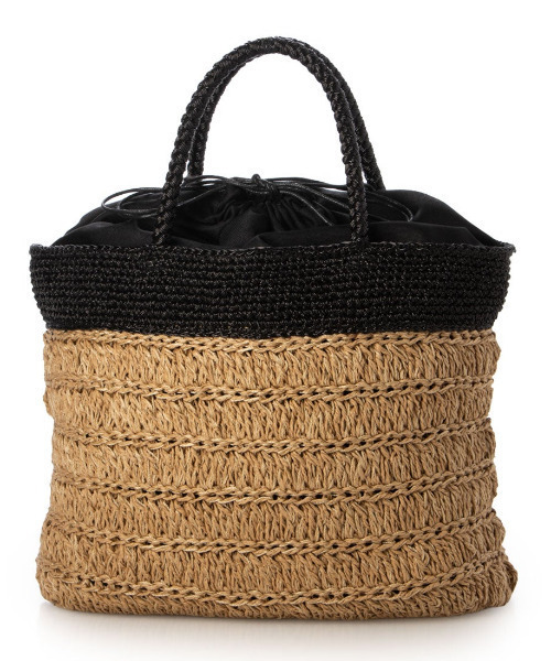 cache cache(カシュ カシュ)の「カシュカシュ cachecache / ラメ切替クロッシェトート カゴバッグ(かごバッグ・レディース・シルバー系その他/シルバー/ブラック・FREE)」の9枚目の写真