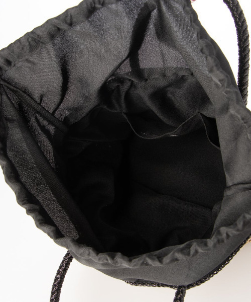 cache cache(カシュ カシュ)の「カシュカシュ cachecache / ラメ切替クロッシェトート カゴバッグ(かごバッグ・レディース・シルバー系その他/シルバー/ブラック・FREE)」の6枚目の写真