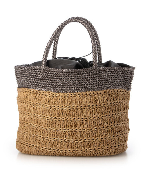 cache cache(カシュ カシュ)の「カシュカシュ cachecache / ラメ切替クロッシェトート カゴバッグ(かごバッグ・レディース・シルバー系その他/シルバー/ブラック・FREE)」の16枚目の写真