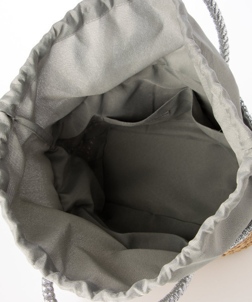 cache cache(カシュ カシュ)の「カシュカシュ cachecache / ラメ切替クロッシェトート カゴバッグ(かごバッグ・レディース・シルバー系その他/シルバー/ブラック・FREE)」の21枚目の写真