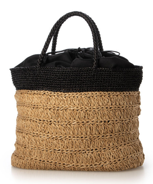 cache cache(カシュ カシュ)の「カシュカシュ cachecache / ラメ切替クロッシェトート カゴバッグ(かごバッグ・レディース・シルバー系その他/シルバー/ブラック・FREE)」の10枚目の写真