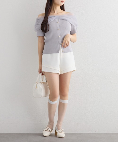 one after another NICE CLAUP(ワンアフターアナザーナイスクラップ)の「レイヤー風ショートパンツ(その他パンツ・レディース・ホワイト/ブラック/グレー・FREE)」の16枚目の写真
