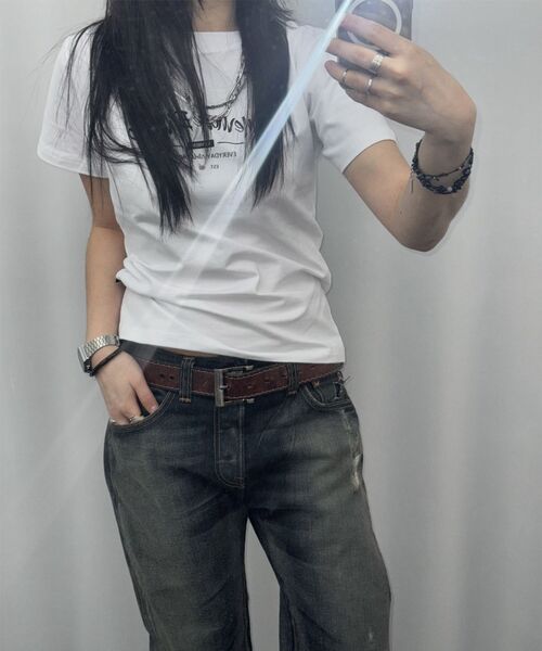 ELIMENO（エリメノ）の「ELメンバーズスリムフィット半袖Tシャツ2カラー（Tシャツ/カットソー・レディース・ホワイト/ブラック・1/2/3）」の8枚目の写真
