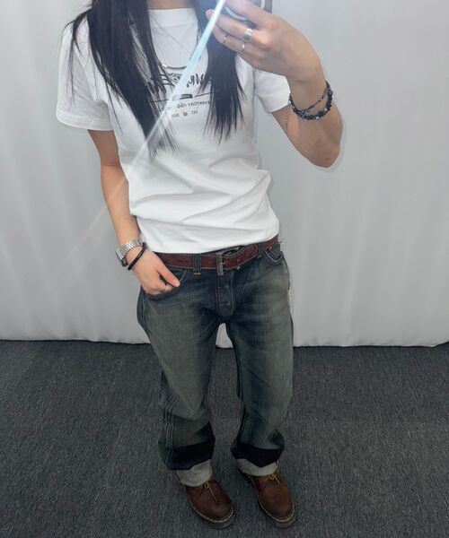 ELIMENO（エリメノ）の「ELメンバーズスリムフィット半袖Tシャツ2カラー（Tシャツ/カットソー・レディース・ホワイト/ブラック・1/2/3）」の3枚目の写真