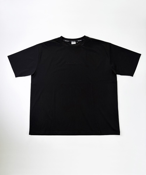 T-MAC OUTING(ティーマック アウティング)の「接触冷感 冷感ポンチ 筆記体ロゴ刺繍 半袖Tシャツ(Tシャツ/カットソー・メンズ・ホワイト/ブラック/グレイッシュベージュ・M/LL/L)」の2枚目の写真