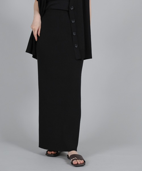 select MOCA Et(セレクトモカエト)の「【Et】Simple Knit Tight Skirt(スカート・レディース・ベージュ/ブラック・FREE)」の1枚目の写真